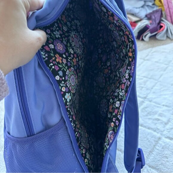 Vera Bradley | "Deep Periwinkle Purple Floral" Lighten Up Essential Backpack - Picture 10 of 16